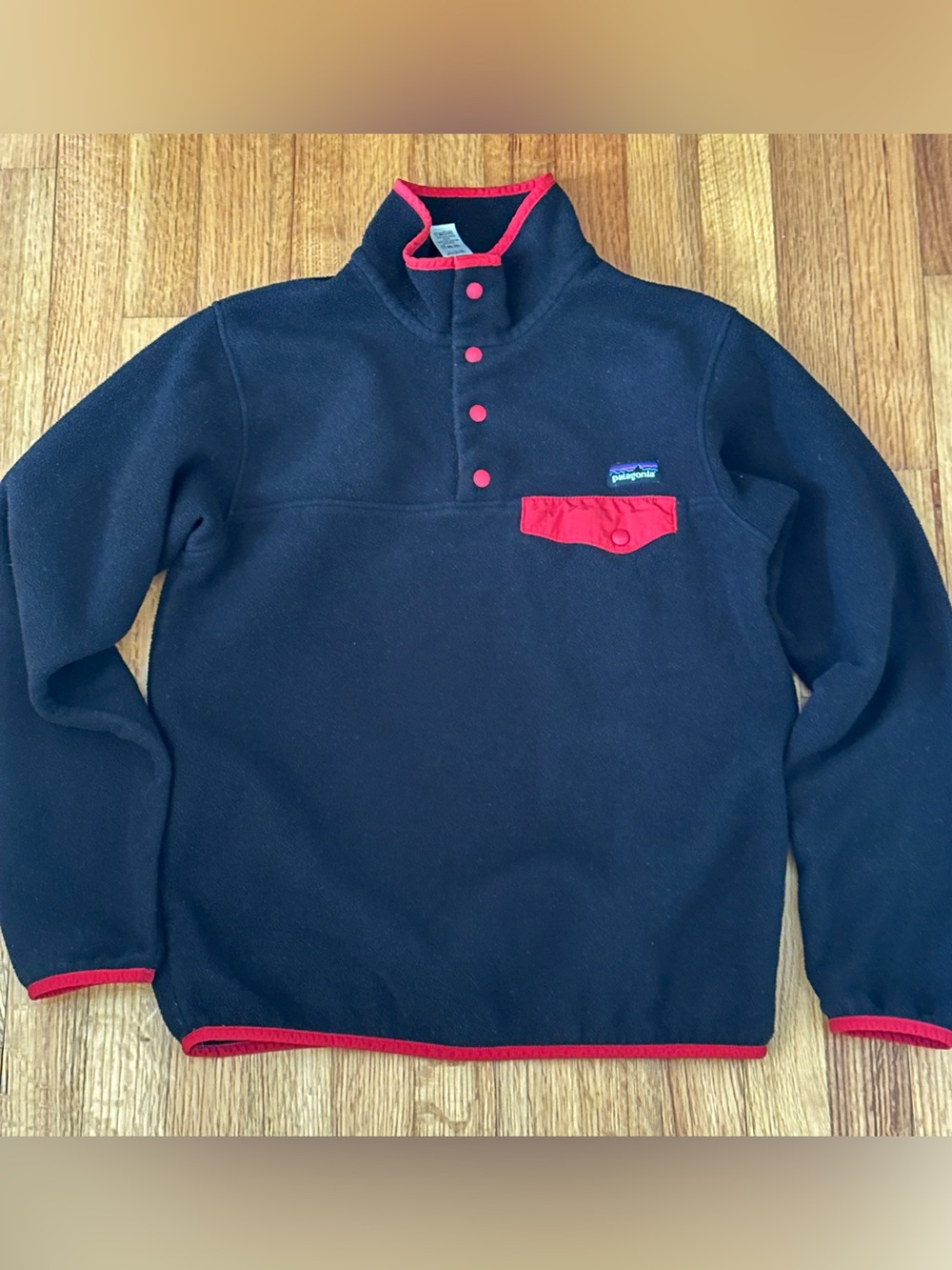 Patagonia Black Fleece Synchilla Snap-T Pullover Jacket Womens Size M
